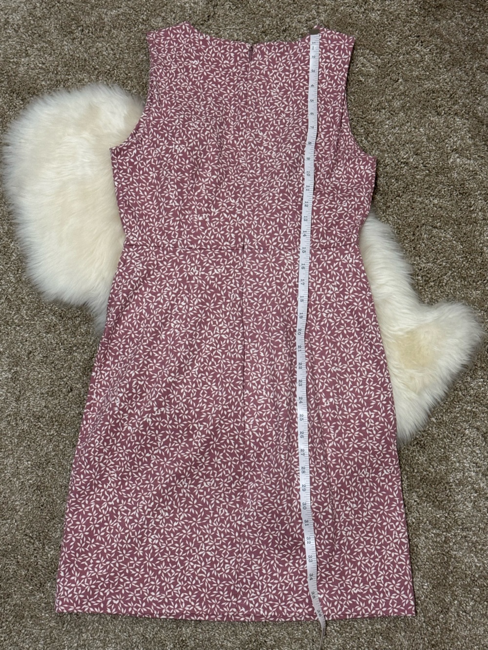 Old Navy Rose-Mauve Sleeveless Floral Sheath Dress Size S - Picture 7 of 7